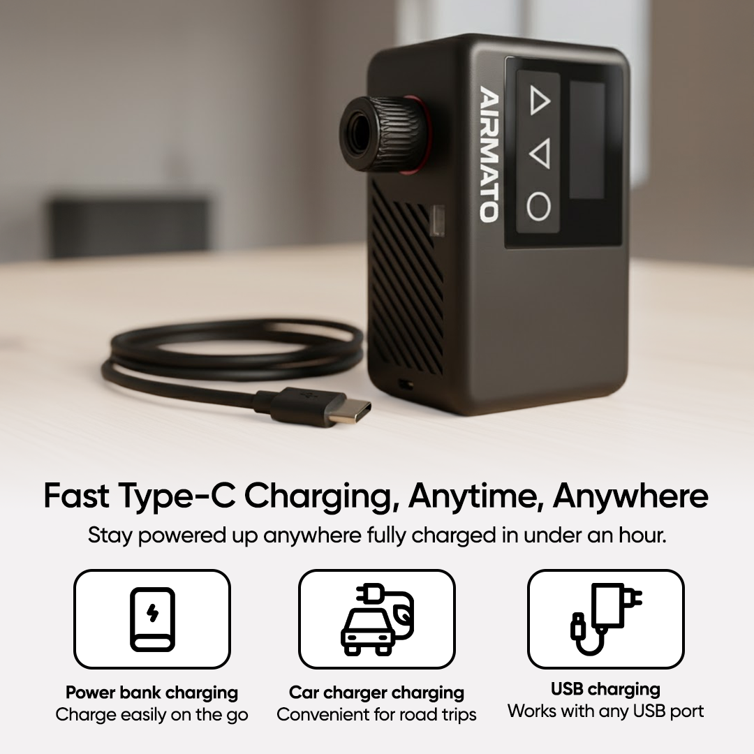 AIRMATO Mini Electric Air Pump for Bicycle