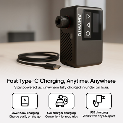 AIRMATO Mini Electric Air Pump for Bicycle