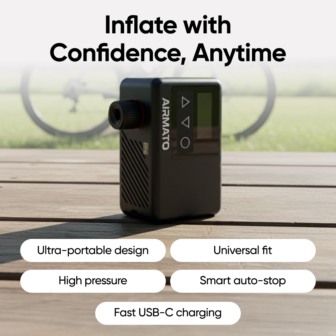 AIRMATO Mini Electric Air Pump for Bicycle