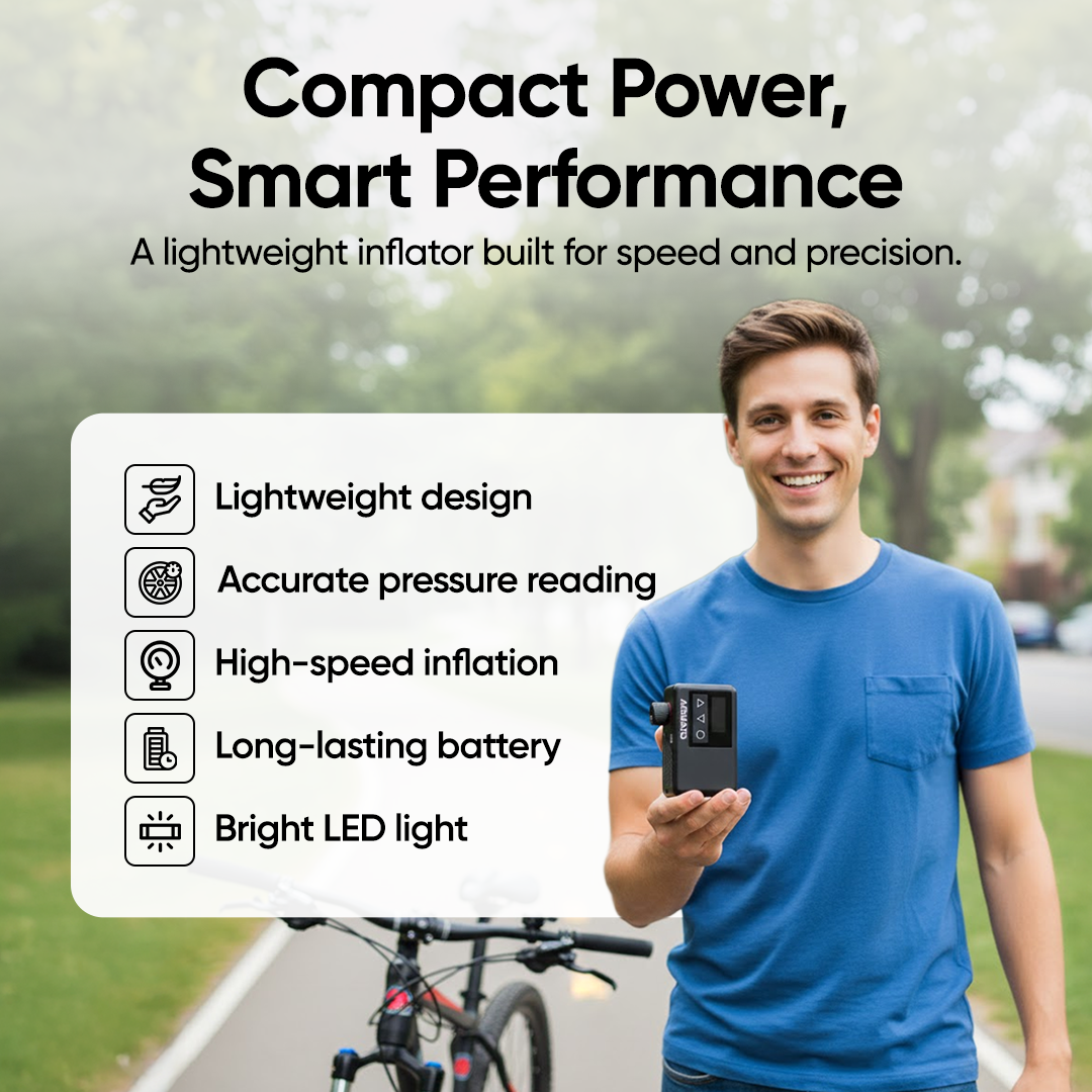 AIRMATO Mini Electric Air Pump for Bicycle